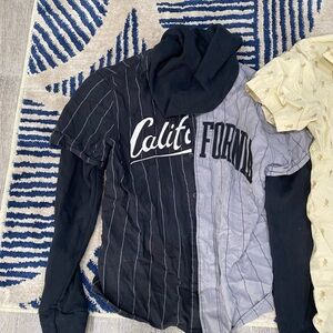 Black and Gray California Split Shirt